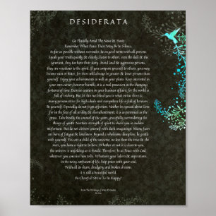 Póster O poema dos Desiderata pela arte máxima do giz de