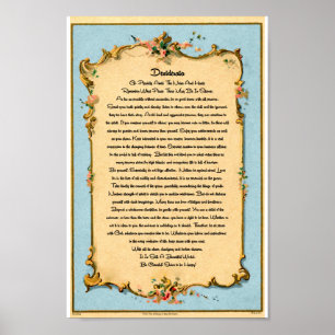 Poster O poema dos Desiderata pelo cartão máximo de