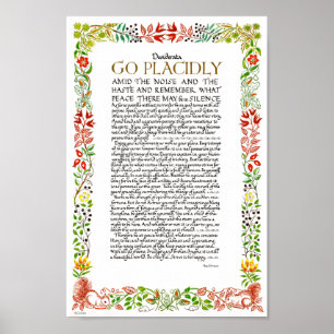 Póster O poema dos Desiderata por Wildflowers máximos de