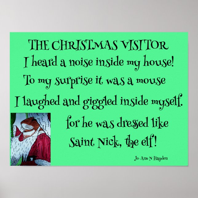 POSTER O POEMA VISITADOR DE NATAL (Frente)
