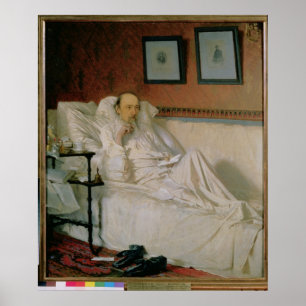 Póster O poeta Nikolay Alekseyevich Nekrasov