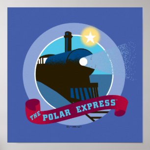 Poster O Polar Express Crachá Vintage