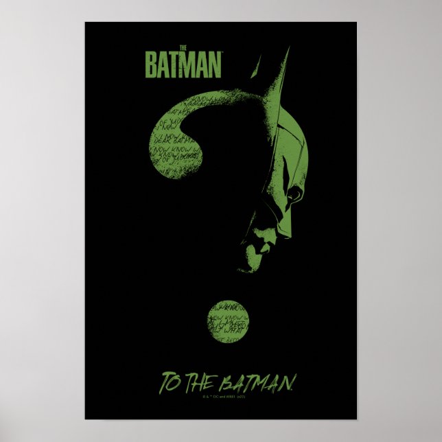 Poster O Ponto De Pergunta "Ao Batman" Do Riddler (Frente)