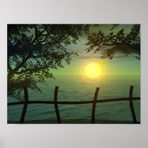 Póster O por do sol de Monet
