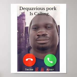 Poster O Porco Daquavioso Chama-Se John Pork Meme Piada O