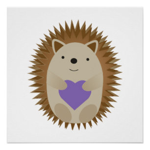 Póster O porco-gato-do-mato-roxo
