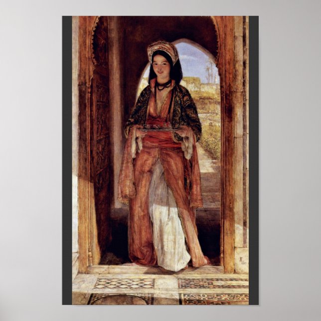 Póster O Portador De Café De Lewis John Frederick (Frente)