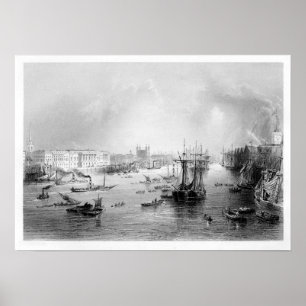 Póster O porto de Londres 1840