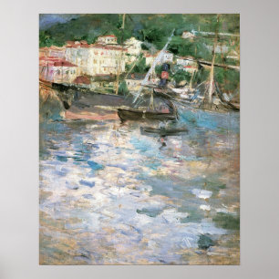Póster O Porto, Nice por Berthe Morisot, Arte Fino Antigo