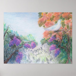 Poster O pôster cristão da arte original do Consolador