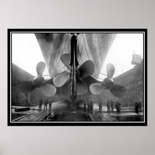 Póster O pôster da série Titanic Hélices do Titanic