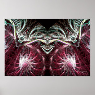 Póster O pôster de arte fractal do Coringa