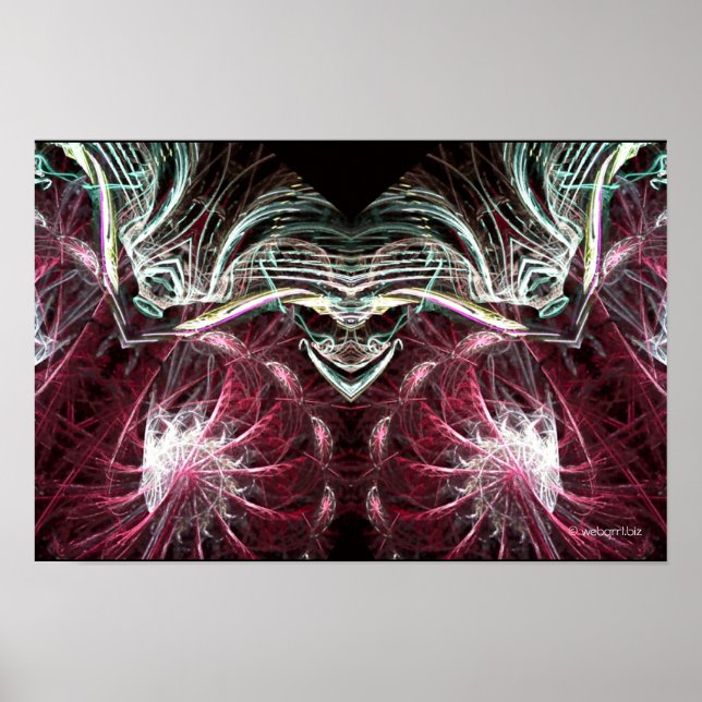 Póster O pôster de arte fractal do Coringa (Frente)