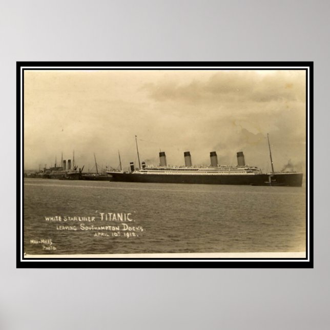 Póster O pôster de foto vintage da série Titanic (Frente)