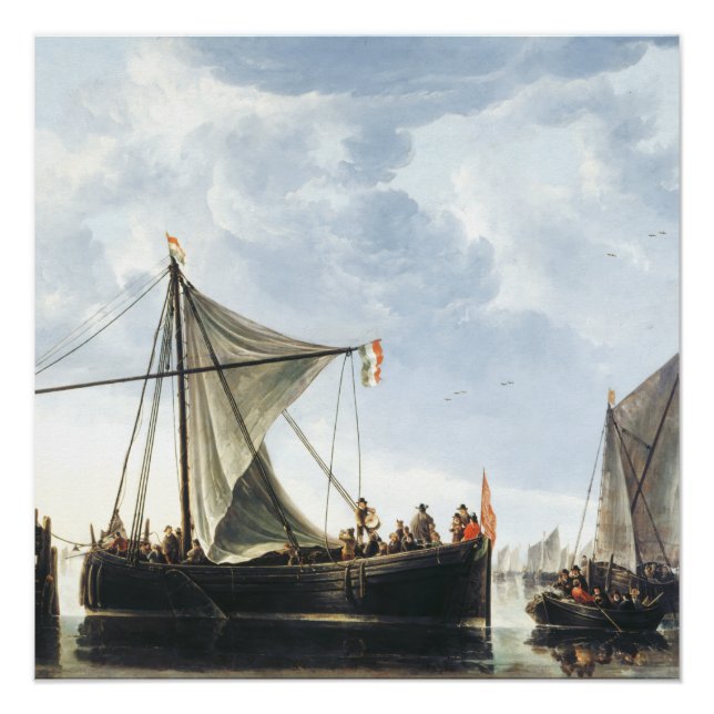Póster O Poster de Passage Boat Aelbert Cuyp (Frente)