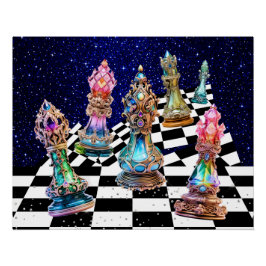 Póster O Poster do jogo de xadrez