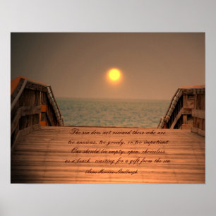 Póster O poster/impressão da cotação do mar