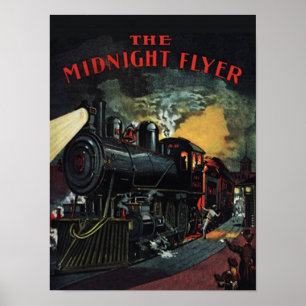 Poster O poster/impressão da meia-noite do trem do