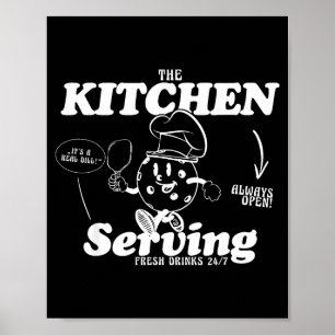 Poster O presente de pickleball de cozinha para jogador d