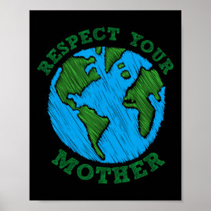 Poster O Presente Do Dia Da Terra Respeite A Sua Mãe Natu