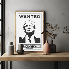 Poster O Presidente Donald Trump Mugshot Style queria Pos