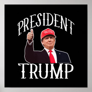 Poster O Presidente Donald Trump Red Hat Assume