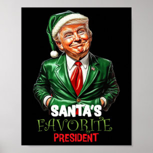 Poster O Presidente Favorito do Papai Noel Divertido Trum