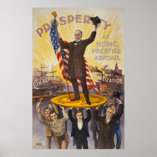 Poster O Presidente McKinley, que se encontra numa moeda 