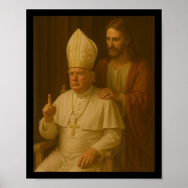 Poster O Presidente Trump de Jesus Rezar Quer Ser O (Frente)
