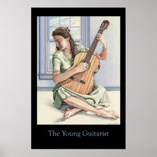 Póster O preto novo do guitarrista