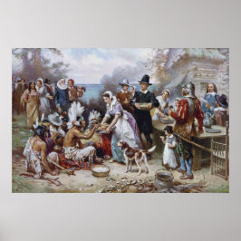 Poster O Primeiro Dia de Ação de Graças por Jean Ferris c