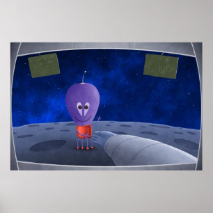 Póster O primeiro homem que dá boas-vindas a aliens