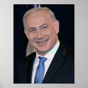 Póster O primeiro ministro Netanyahu de Israel