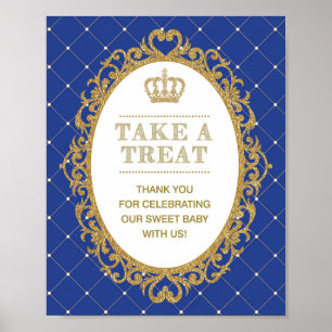 Poster O príncipe chá de fraldas favorece a decoração