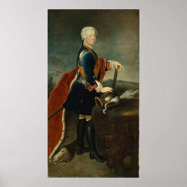 Póster O príncipe herdeiro Frederick II, c.1736 (Frente)