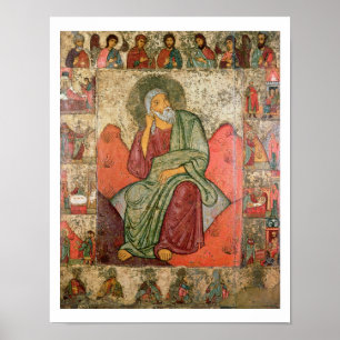 Poster O profeta Elijah, escola de Pskov (painel)