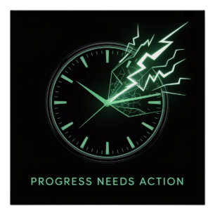 Póster O Progresso Precisa de Ação