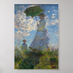 Poster O Promenade, Mulheres com Parasol, Monet<br><div class="desc">Claude Monet ,  The Promenade,  Women with a Parasol Poster</div>