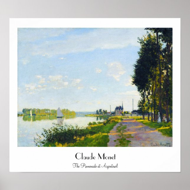 Poster O Promenade no Argenteuil Claude Monet (Frente)