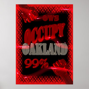 Poster O protesto de OWS OCUPA Oakland Wall Street 99%