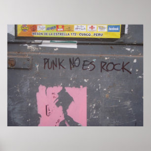 Poster O punk não é rocha - grafite