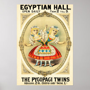 Poster O Pygopagi gira no circo do show de aberrações d