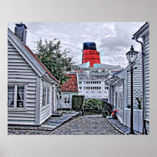 Póster O QE2 em Stavanger