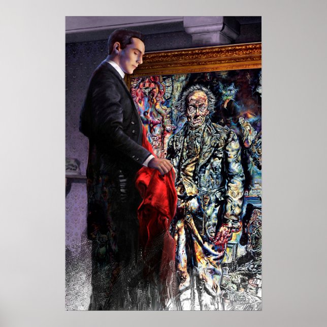 Poster O Quadro de Dorian Gray Arte de Terror Gótico (Frente)