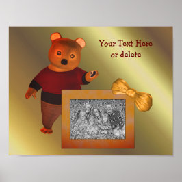 Poster O Quadro do Urso Bonito Cria Sua Própria Foto