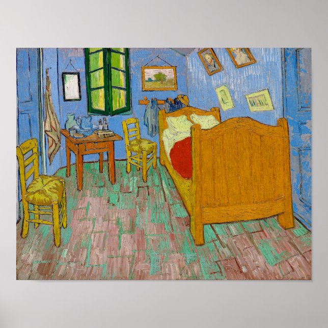 Poster O Quarto de Vincent Van Gogh (1889) (Frente)