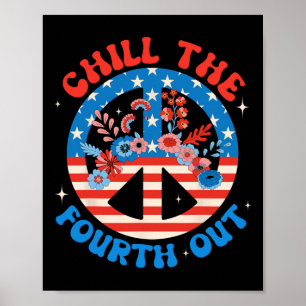Poster O Quarto Fora 4 de Julho Patriótico Independência
