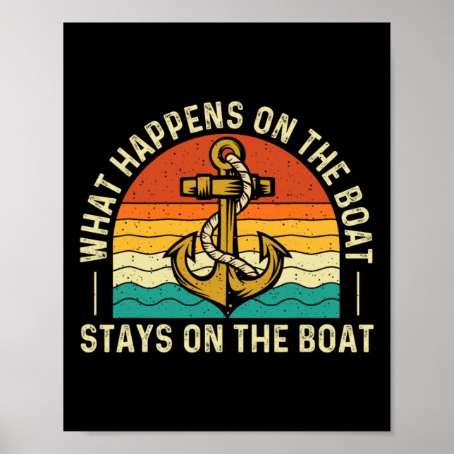 Poster O Que Acontece No Barco Fica No Barco - Boati (Frente)