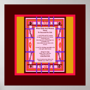 Póster O Que As Raparigas E As Mulheres Precisam, Bem-Suc