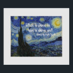 Póster O que é feito no amor é feito bem<br><div class="desc">O que é feito no amor é feito bem. Vincent Van Gogh</div>